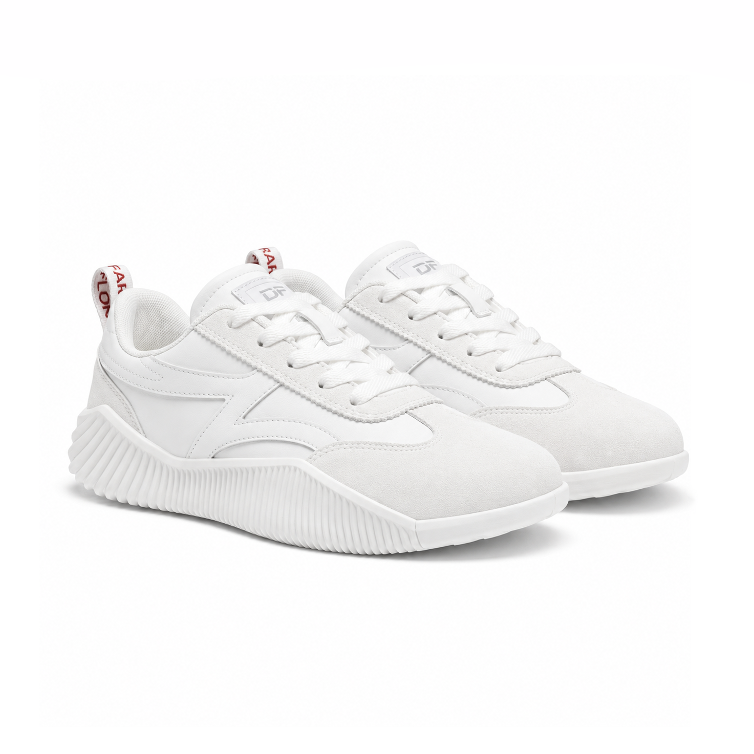 DeFlorance Cloudea 2.0 sneakers in Triple White, three-quarter view